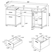 Tracy 55-inch 2-drawer Office Computer Desk