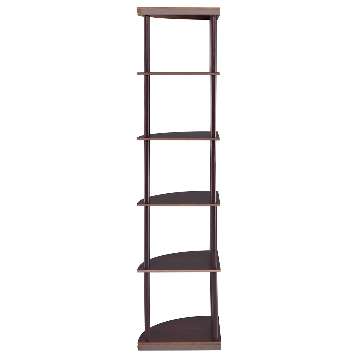 Bonwick 72-inch 5-shelf Corner Bookshelf Cappuccino