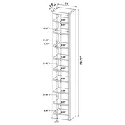 Eliam 71-inch 8-shelf Bookcase Cappuccino
