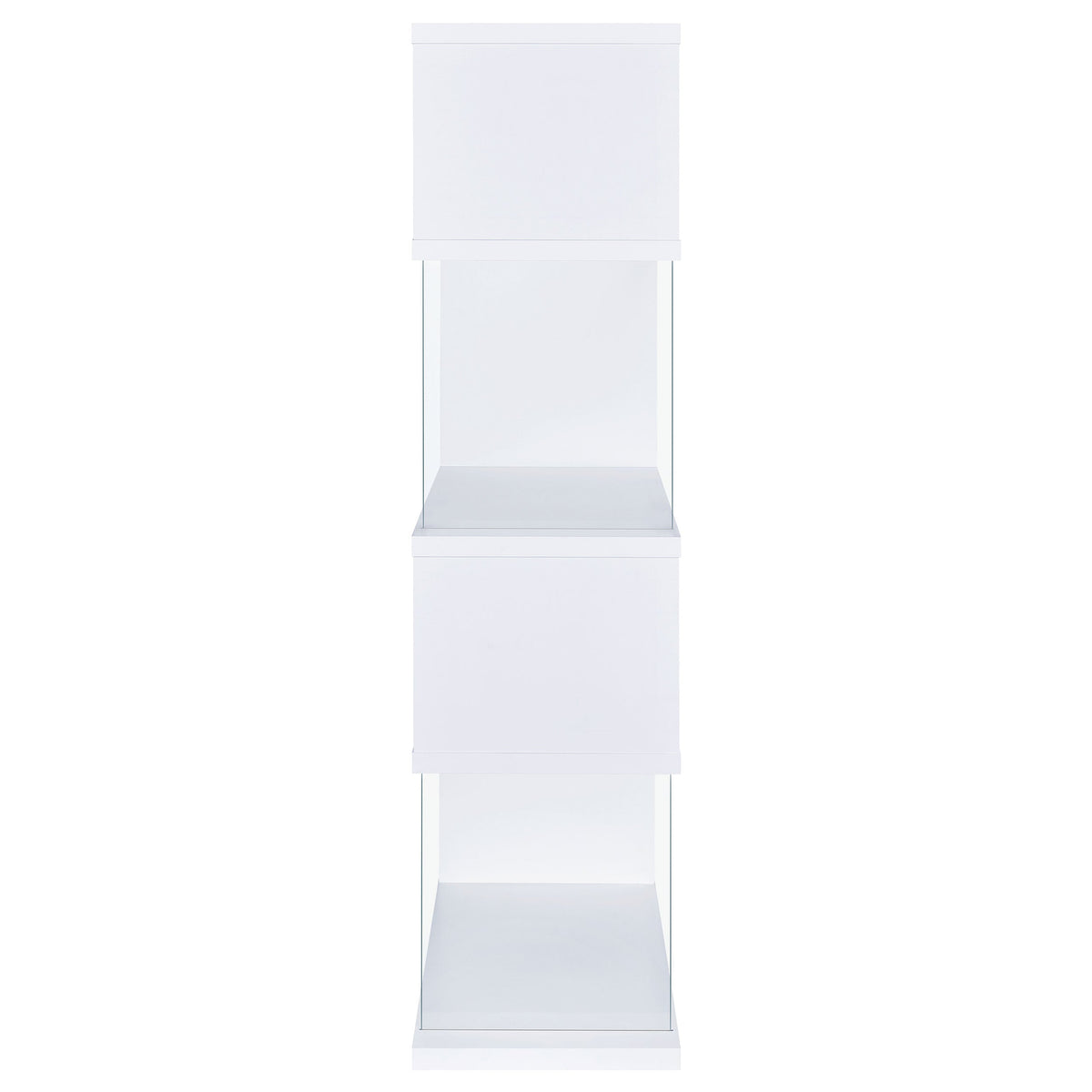 Emelle 63-inch 4-shelf Glass Panel Bookshelf