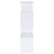 Emelle 63-inch 4-shelf Glass Panel Bookshelf