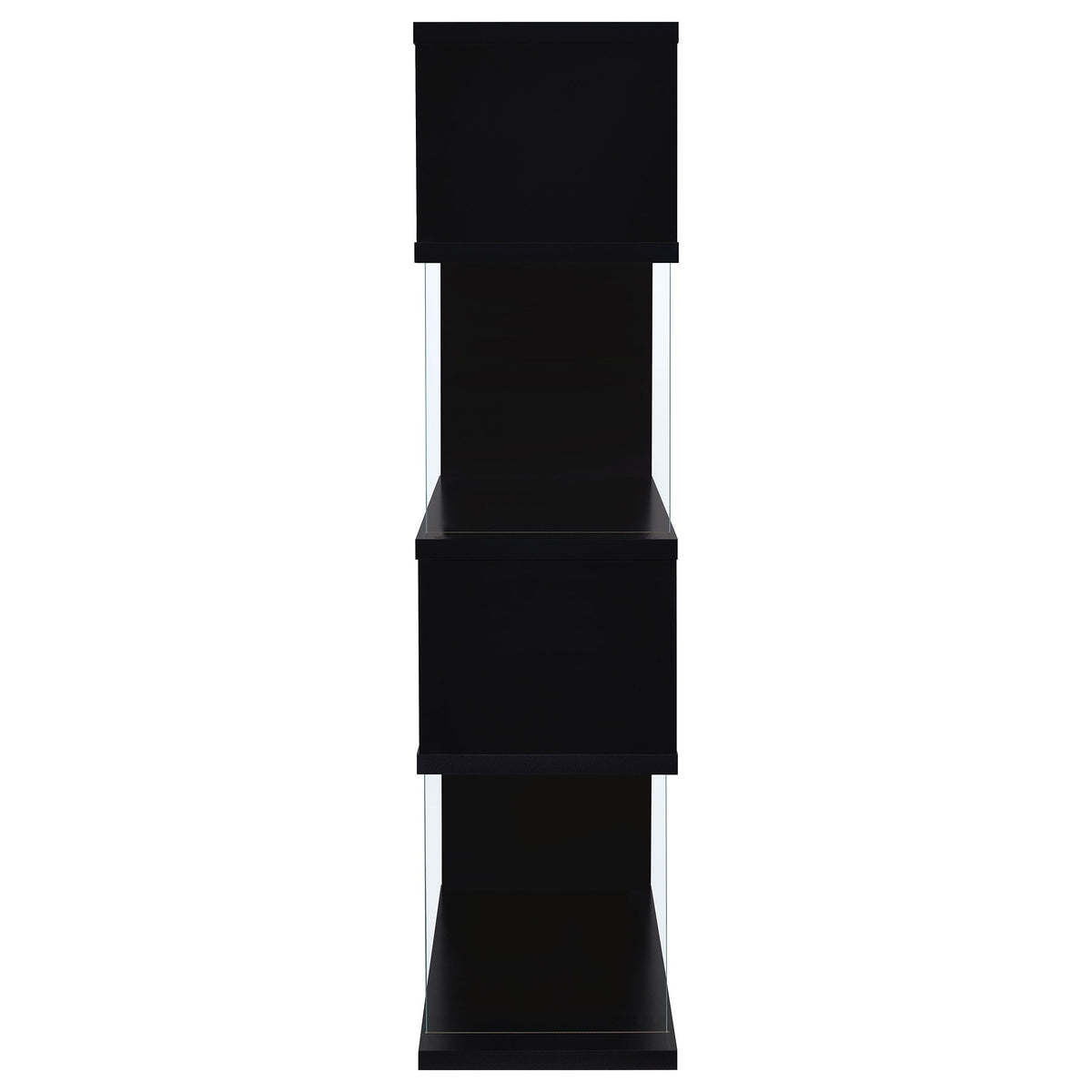 Emelle 63-inch 4-shelf Glass Panel Bookshelf