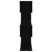 Emelle 63-inch 4-shelf Glass Panel Bookshelf