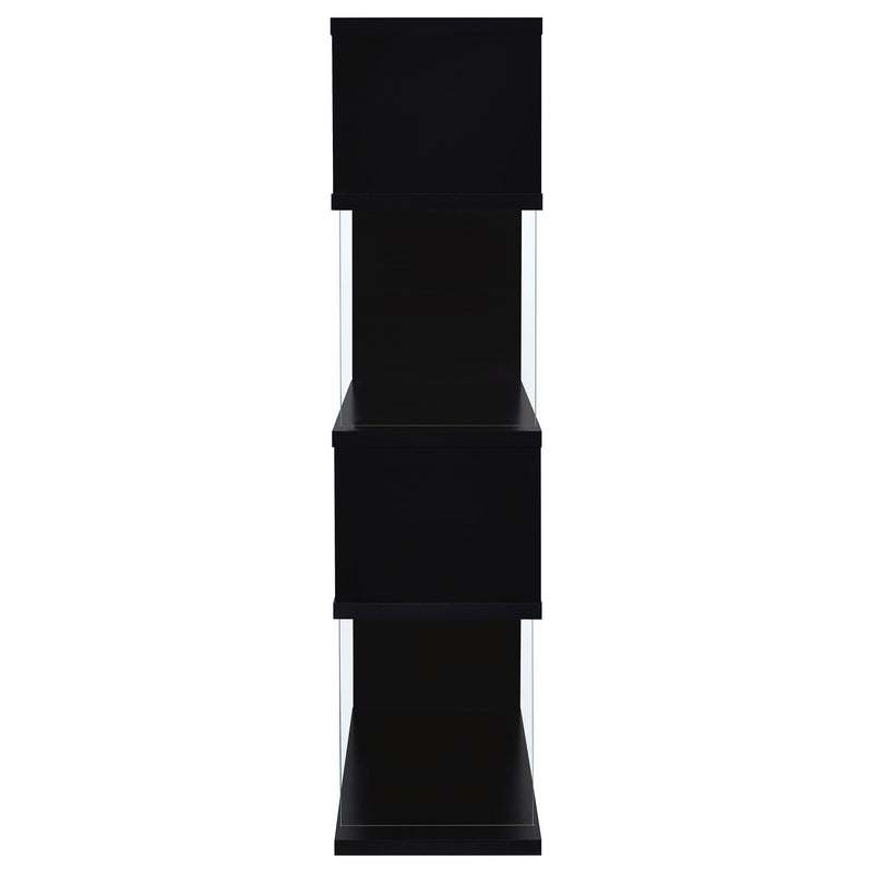 Emelle 63-inch 4-shelf Glass Panel Bookshelf