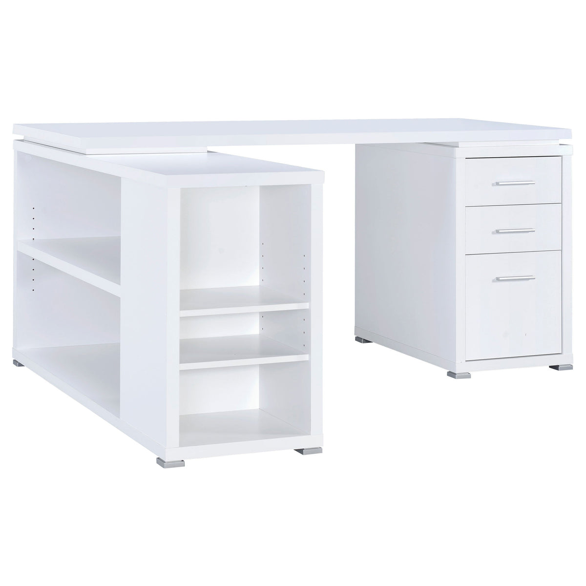 Yvette 60-inch 3-drawer L-Shape Computer Desk