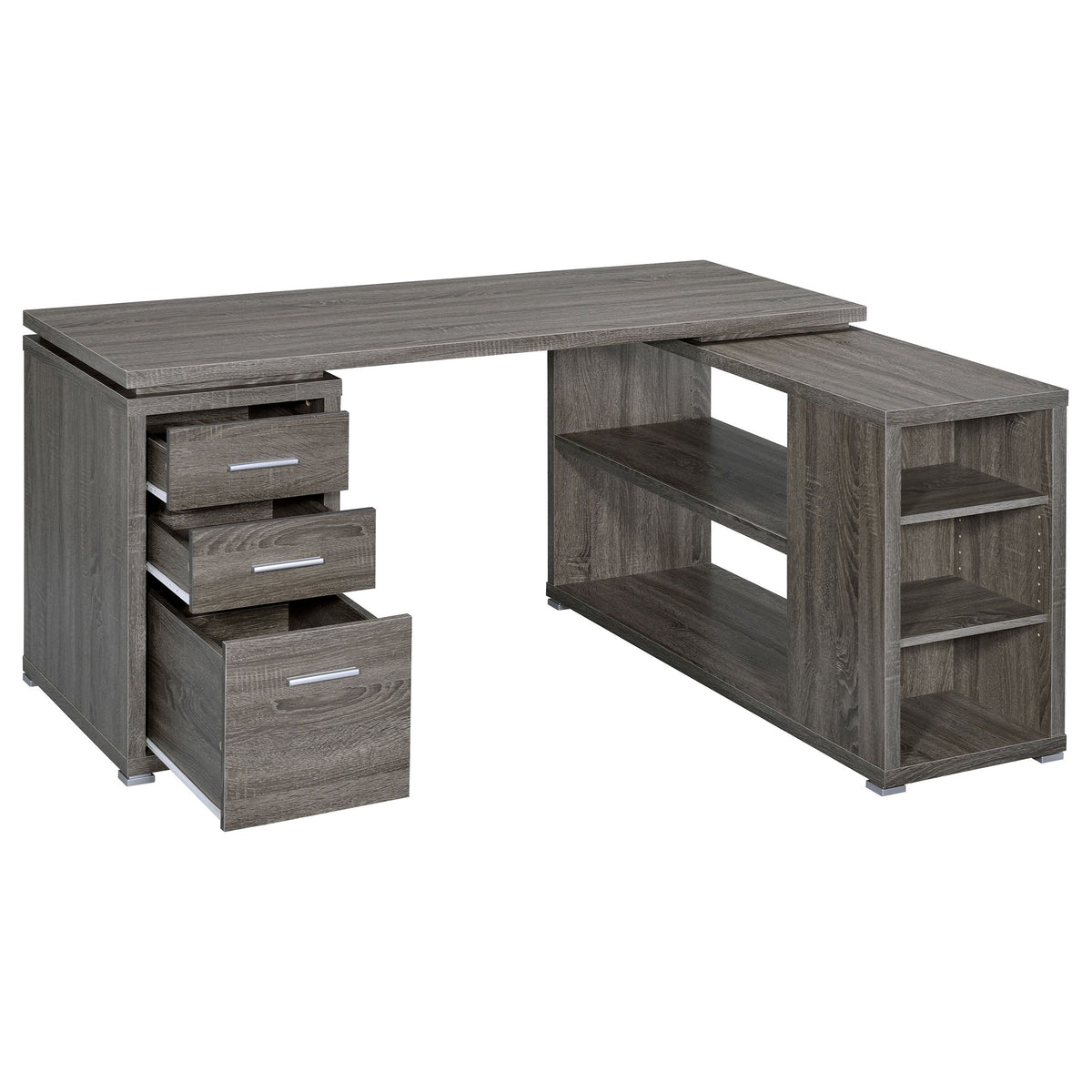 Yvette 60-inch 3-drawer L-Shape Computer Desk