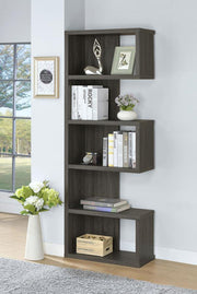 Joey 71-inch 5-shelf Bookshelf Weathered Grey Default Title