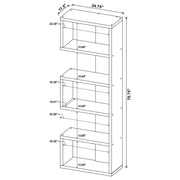 Joey 71-inch 5-shelf Bookshelf Weathered Grey