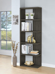 Harrison 71-inch 5-shelf Bookshelf Weathered Grey Default Title