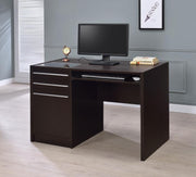 Halston 47-inch 2-drawer Office Desk with Cabinet Cappuccino Default Title