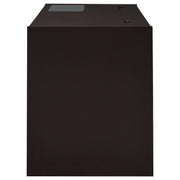 Halston 47-inch 2-drawer Office Desk with Cabinet Cappuccino