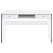 Dobrev 48-inch 2-drawer Writing Desk White High Gloss