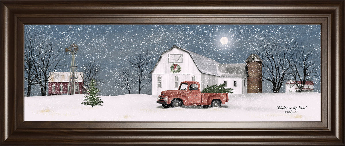 Winter On The Farm By Billy Jacobs - Dark Gray