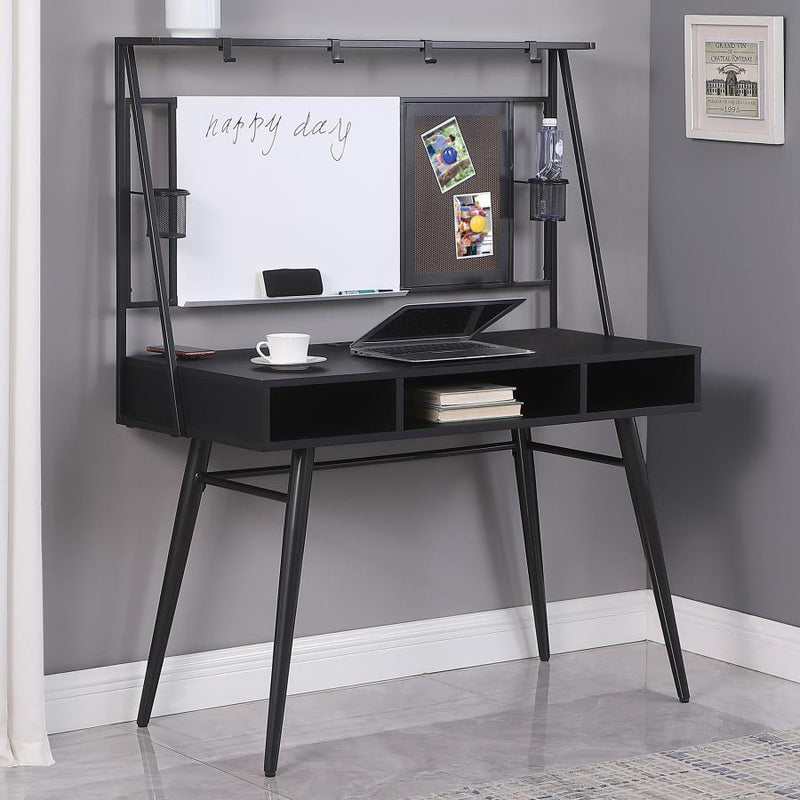 Jessie 47-inch Writing Desk with Whiteboard and USB Black Default Title