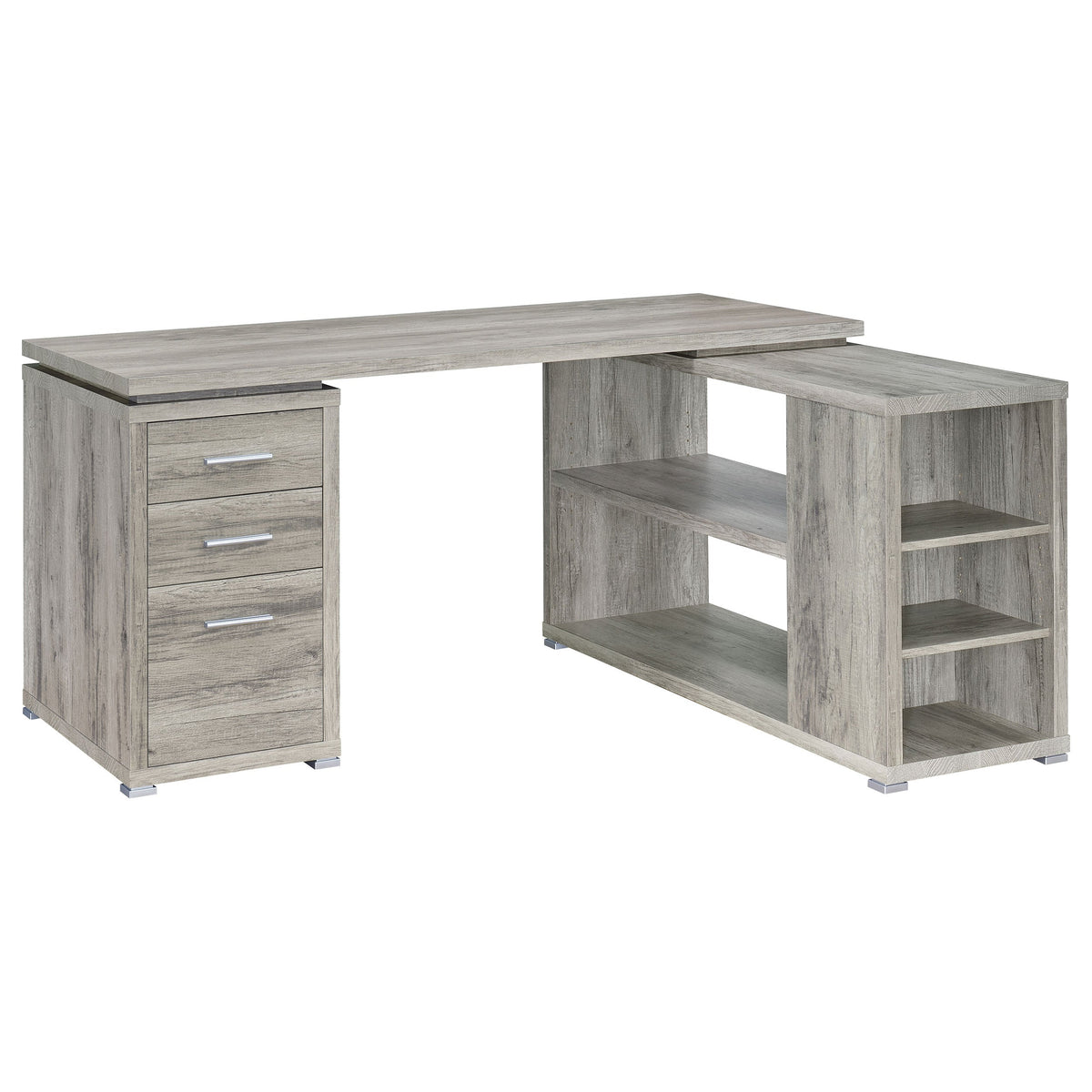 Yvette 60-inch 3-drawer L-Shape Computer Desk