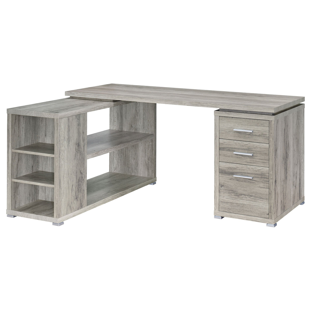 Yvette 60-inch 3-drawer L-Shape Computer Desk