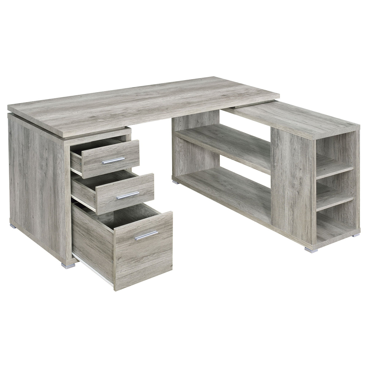 Yvette 60-inch 3-drawer L-Shape Computer Desk