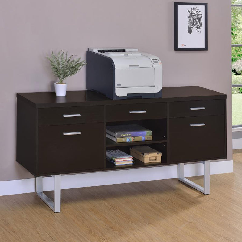 Lawtey 5-drawer Home Office Storage Credenza Cappuccino Default Title