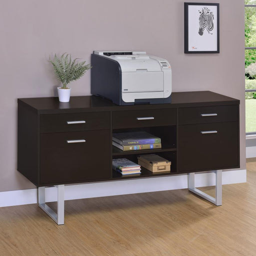 Lawtey 5-drawer Home Office Storage Credenza Cappuccino Default Title