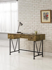 Analiese 47-inch 3-drawer Writing Desk Rustic Nutmeg Default Title