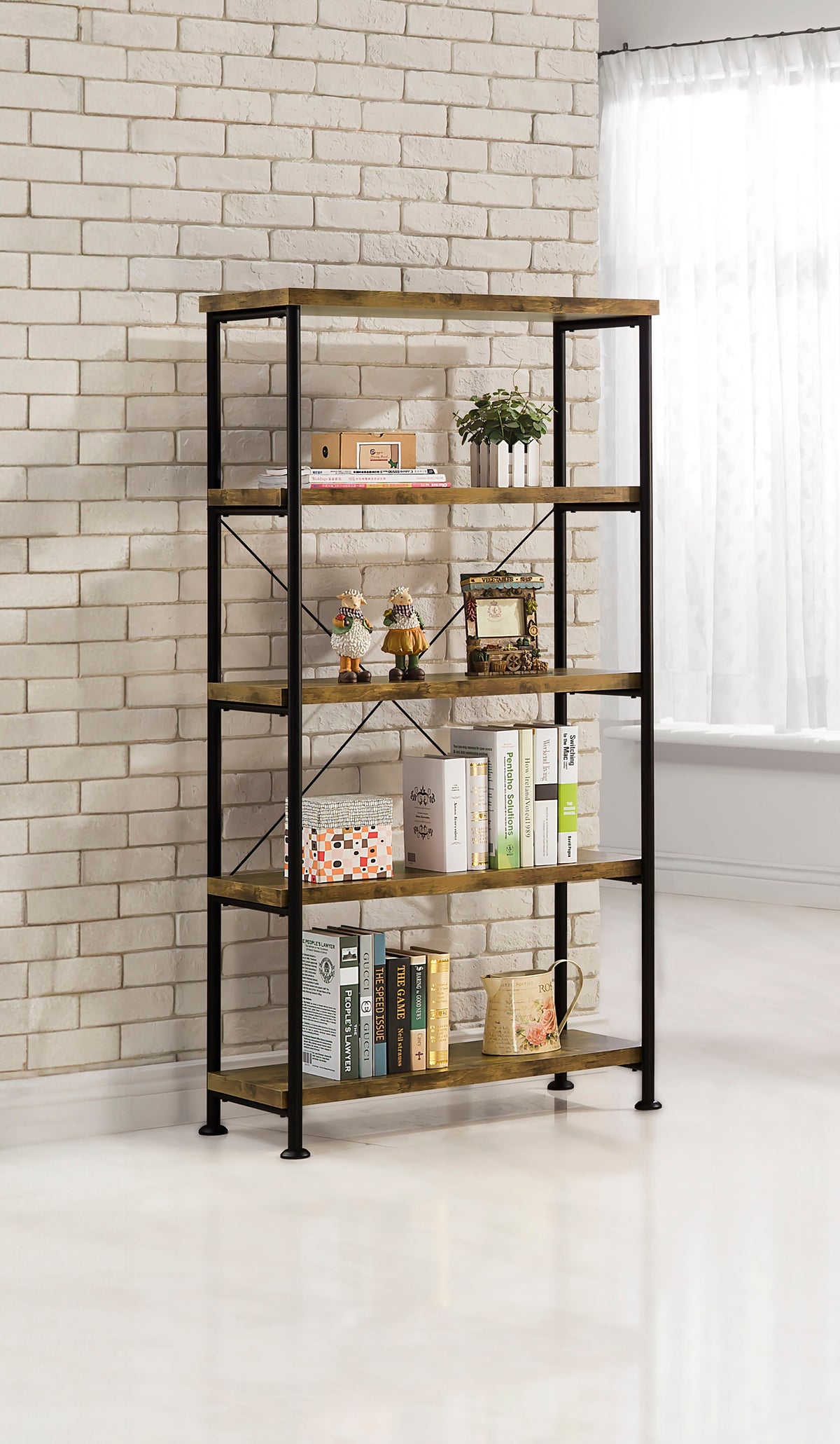 Analiese 63-inch 4-shelf Bookshelf