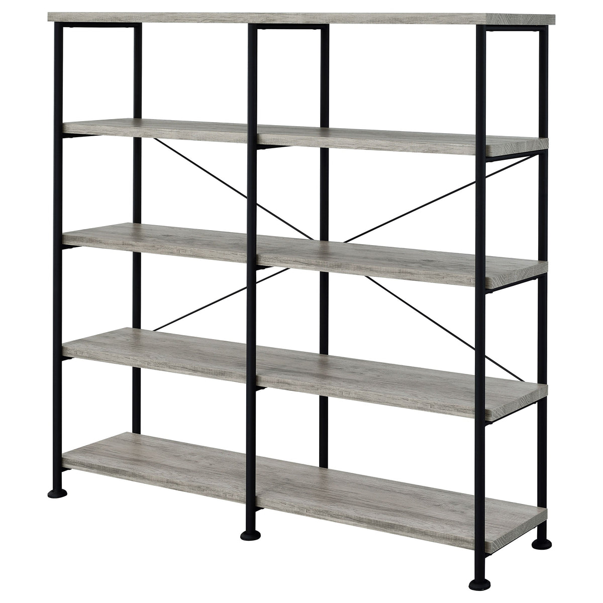 Analiese 63-inch 4-shelf Double Bookshelf