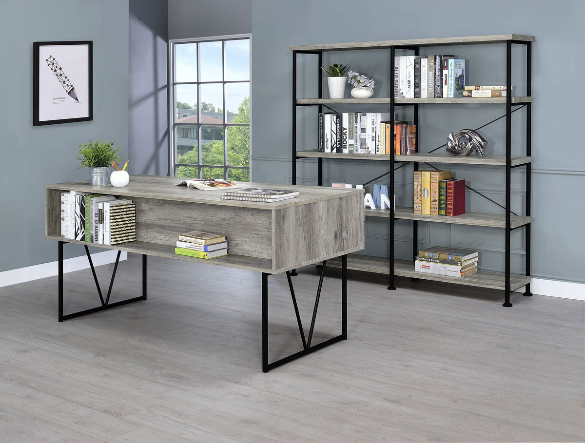 Analiese 63-inch 4-shelf Double Bookshelf