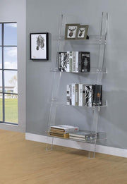 Amaturo 72-inch 4-shelf Acrylic Ladder Bookshelf Clear Default Title