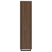 Maddox 71-inch 3-shelf Cabinet Bookcase Walnut
