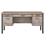 Samson 60-inch 4-drawer Office Computer Desk Weathered Oak