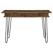 Sheeran 47-inch Writing Desk with Storage Rustic Amber