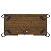 Sheeran 47-inch Writing Desk with Storage Rustic Amber