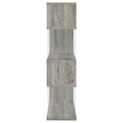 Emelle 63-inch 4-shelf Glass Panel Bookshelf