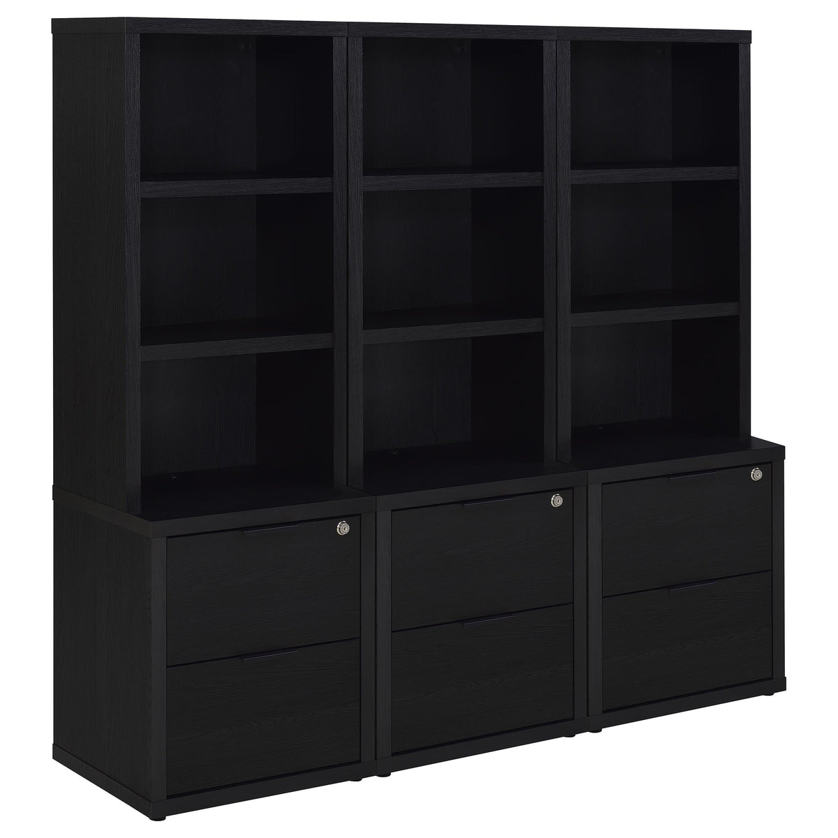 Westpark Wall Unit Bookcase Set with USB
