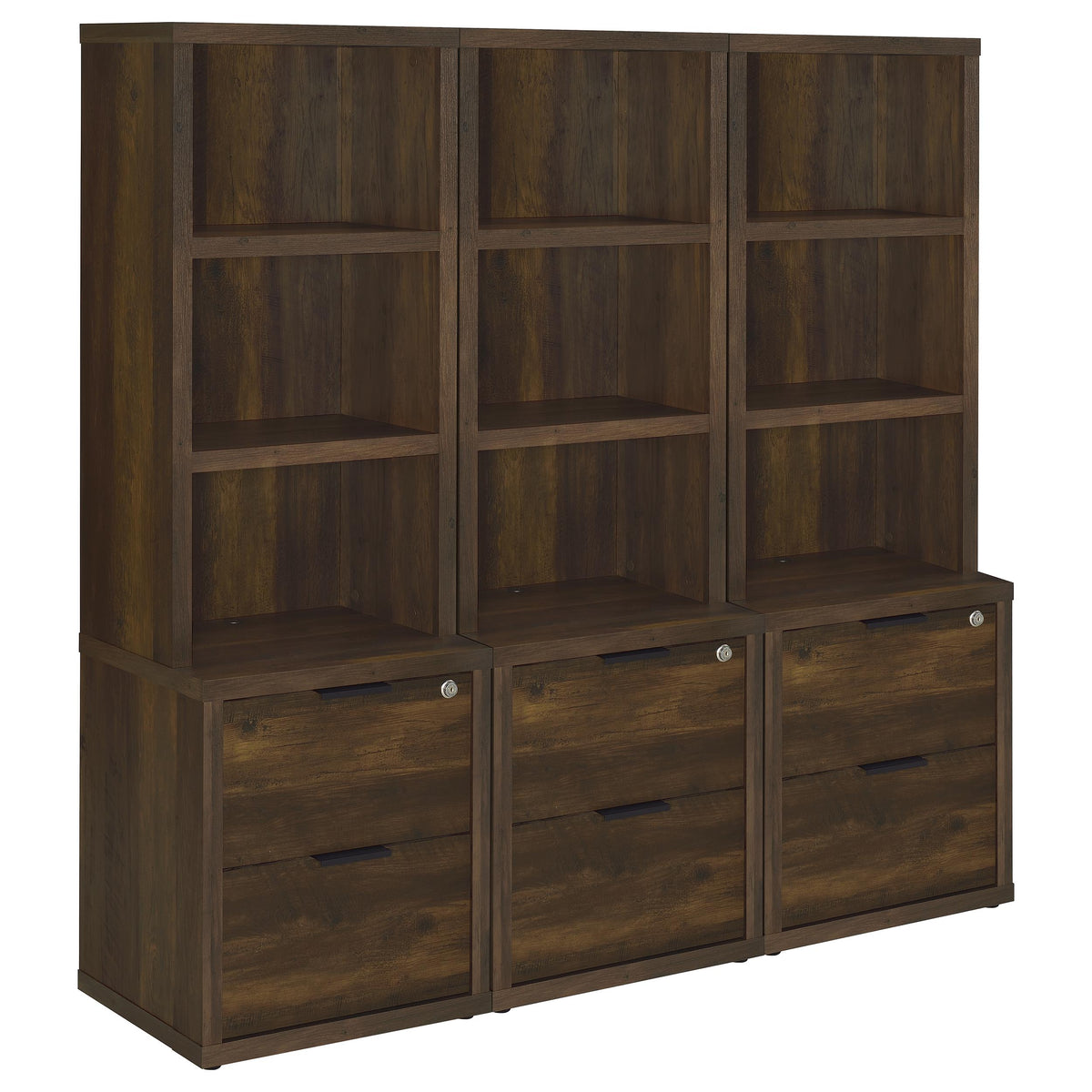 Westpark Wall Unit Bookcase Set with USB