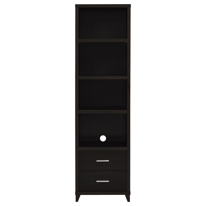 Lewes 4-shelf Engineered Wood Media Tower Cappuccino