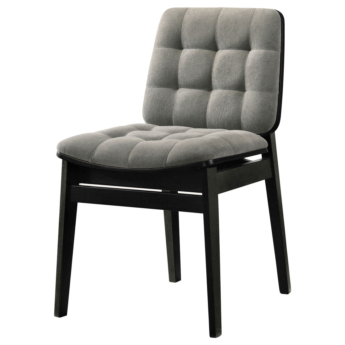 Redbridge Velvet Upholstered Side Chair Grey and Black (Set of 2)