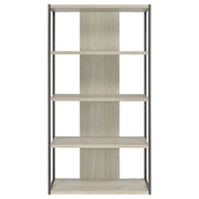 Loomis 72-inch 4-shelf Bookshelf Whitewashed Grey