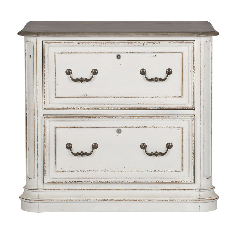 Magnolia Manor - Jr Executive Media Lateral File - Antique White