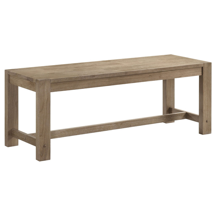 Scottsdale - Wood Trestle Base Dining Bench - Washed Brown