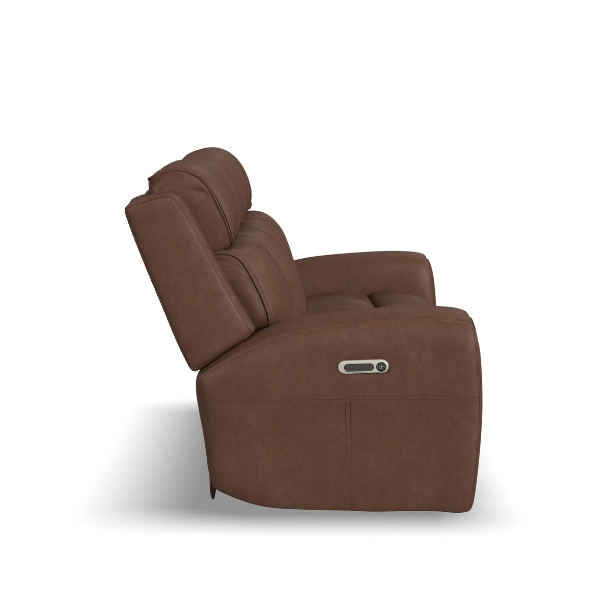 Flexsteel Warren Power Reclining Sofa with Console, Power Headrest & Lumbar