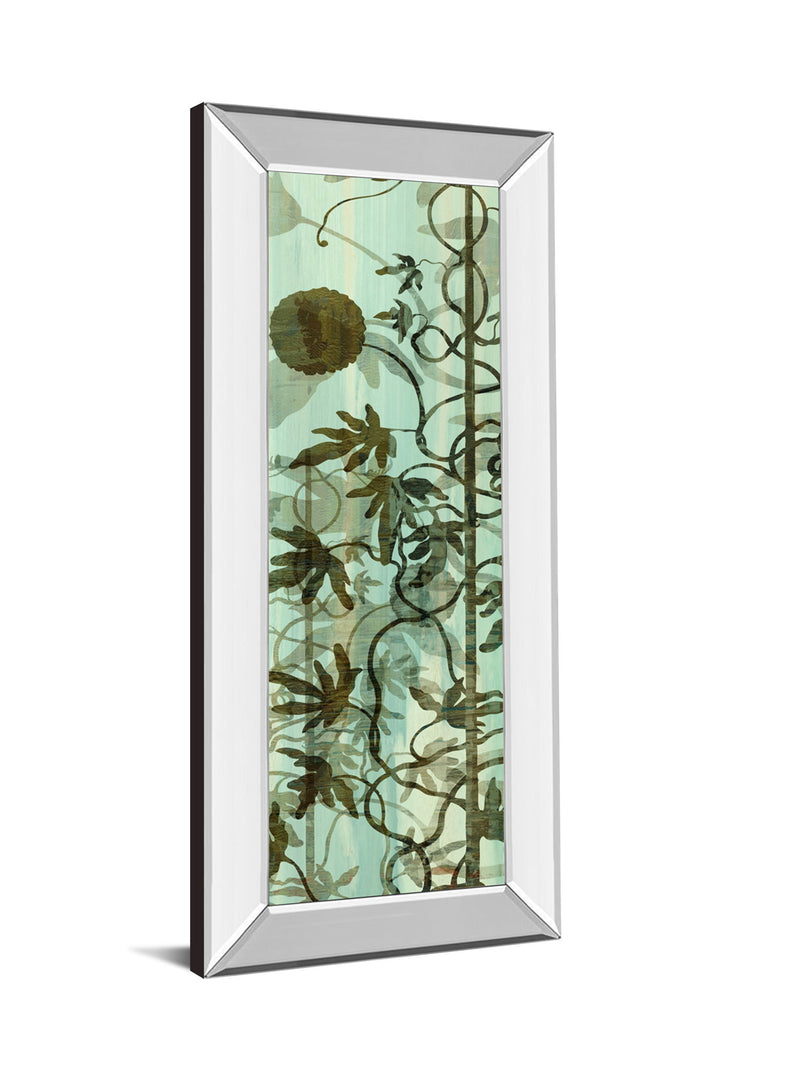 Climbers IV By James Burghardt - Mirror Framed Print Wall Art - Green