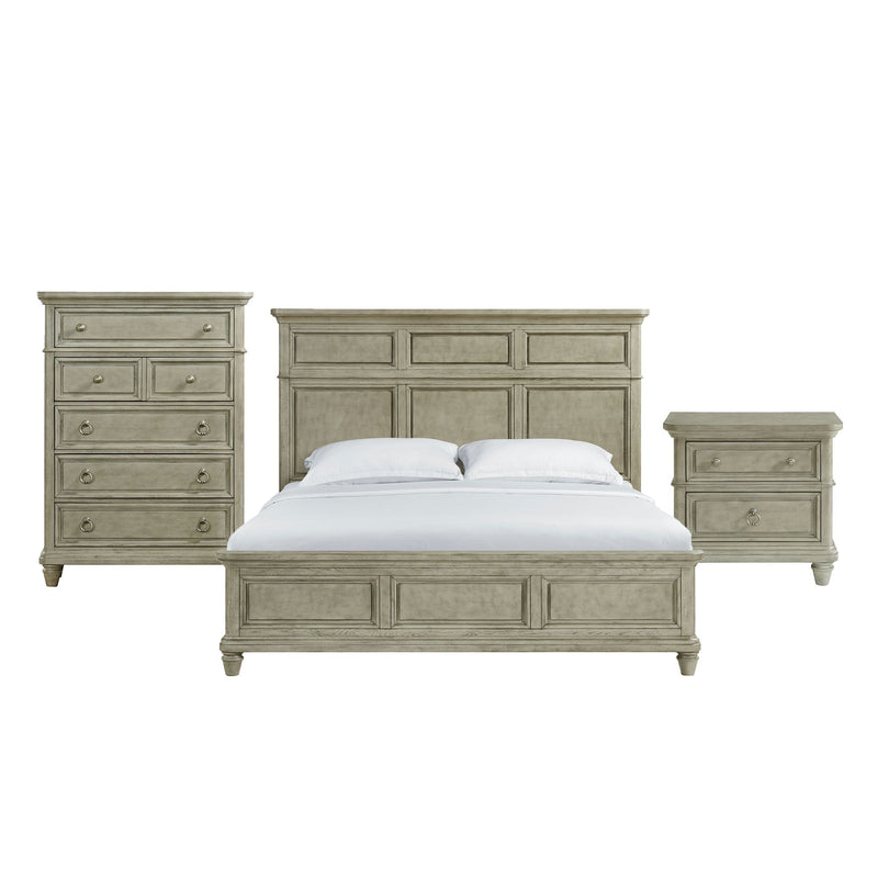 Whit-Ash - Panel Bedroom Set