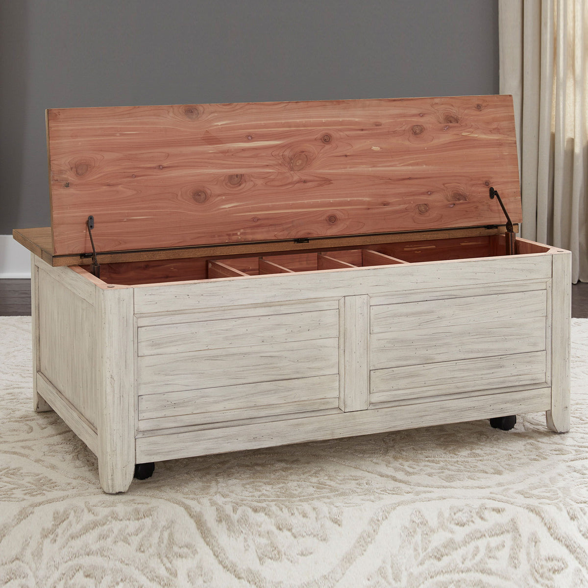 Farmhouse Reimagined - 3 Piece Table Set - Antique White / Chestnut Tops