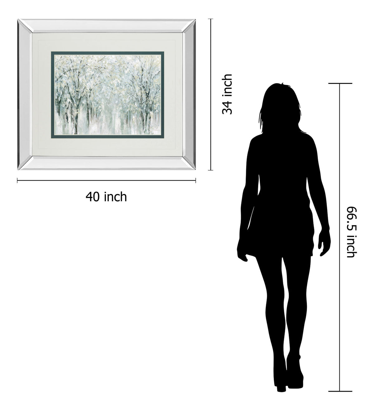 Winter Mist By Carol Robinson - Mirror Framed Print Wall Art - Gray