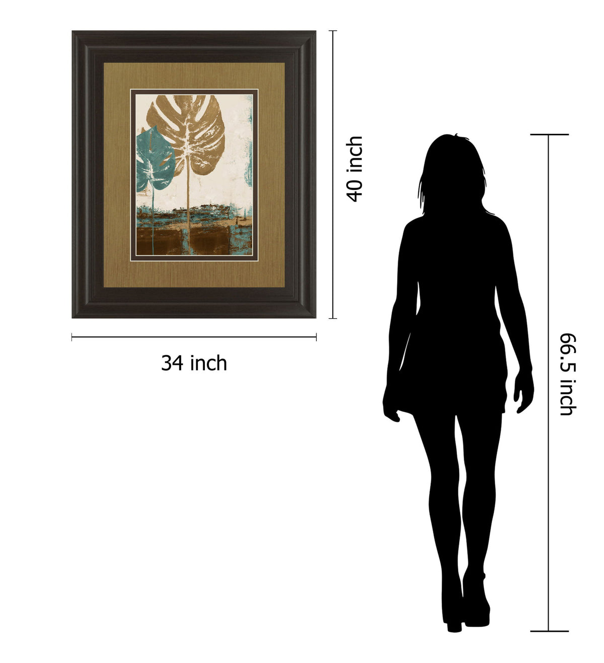 Leaves Il By Patricia Pinto - Framed Print Wall Art - Beige