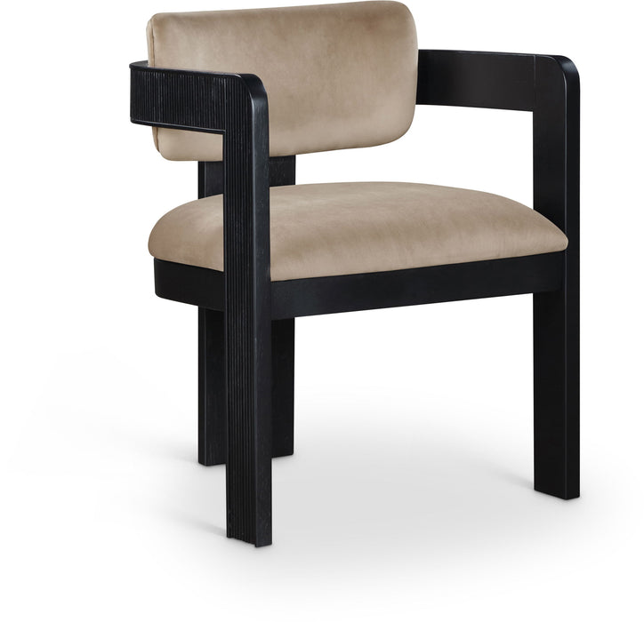 Sacha - Velvet Dining Chair With Black Base (Set of 2)