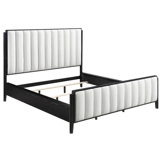 Brookmead 60-inch Upholstered California King Bed Black