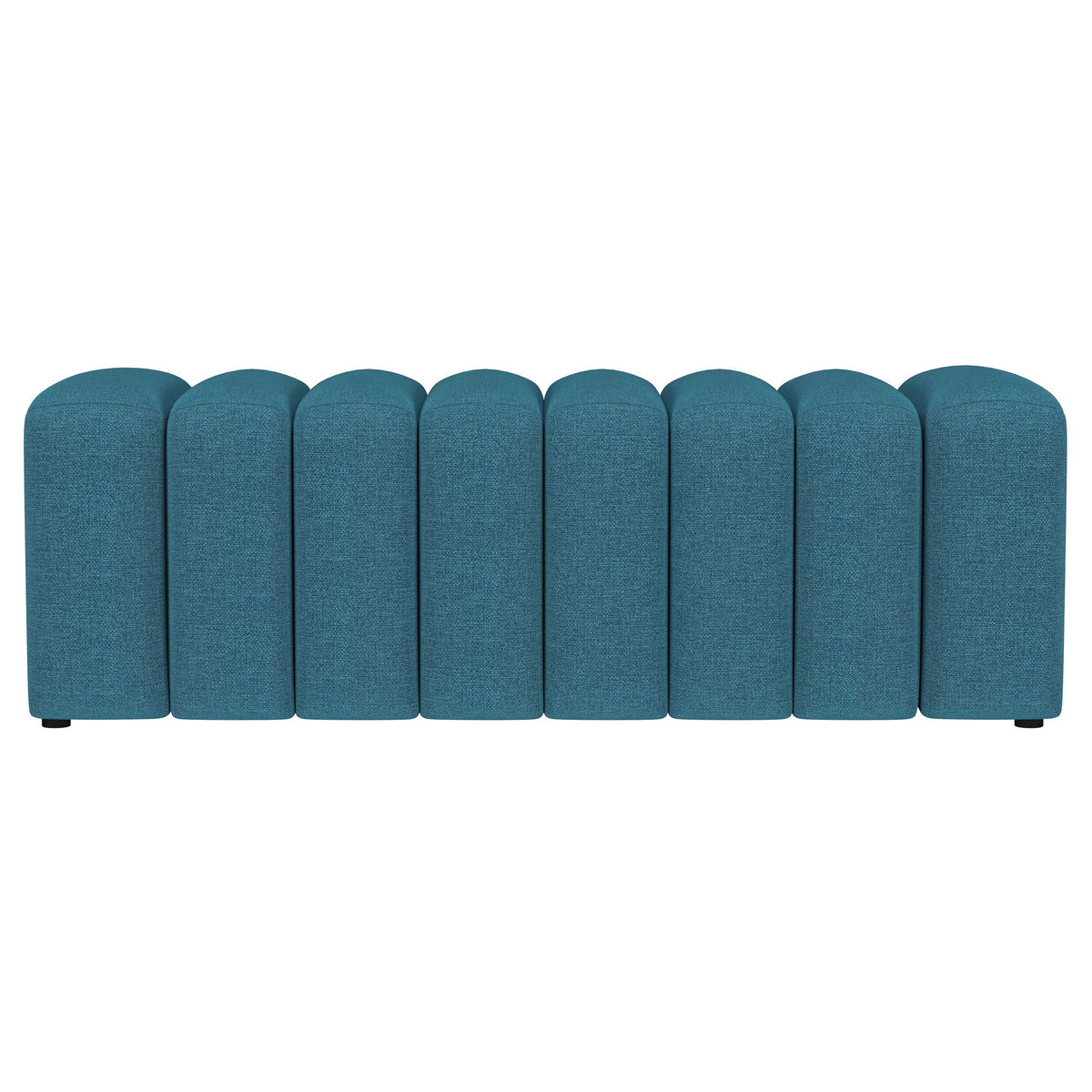 Summer Fabric Upholstered Tufted Accent Bench Peacock Blue