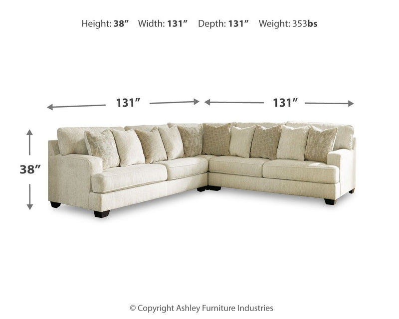 Rawcliffe - 5-Piece Sectional - Parchment